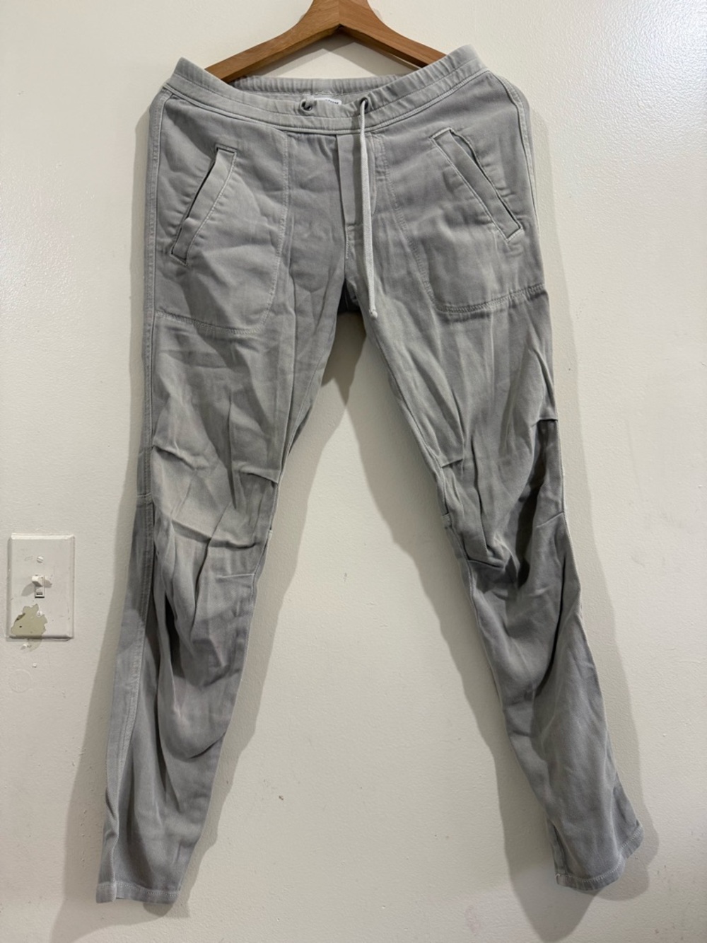 James Perse Light Gray Drawstring Women's Jogger Pants